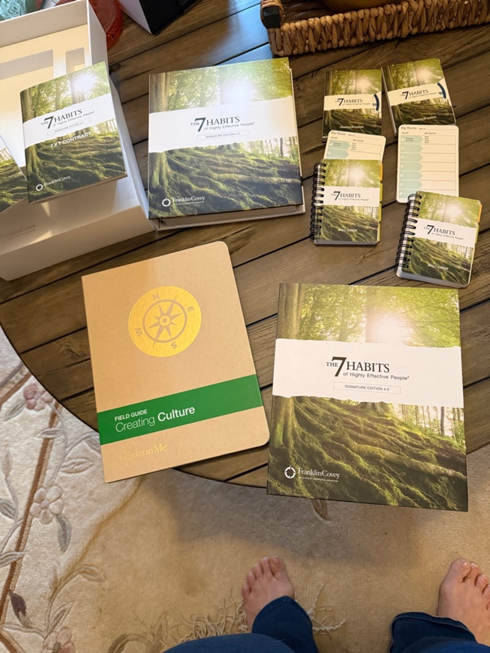 FranklinCovey The 7 Habits Signature Edition - Green and White Forest Cover